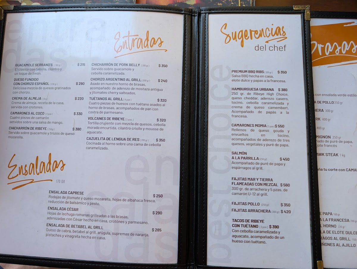 Serrano's Meat House Menu - Image 1