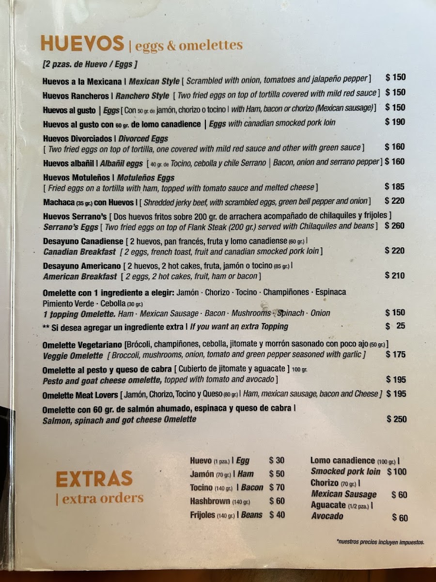 Serrano's Meat House Menu - Image 2